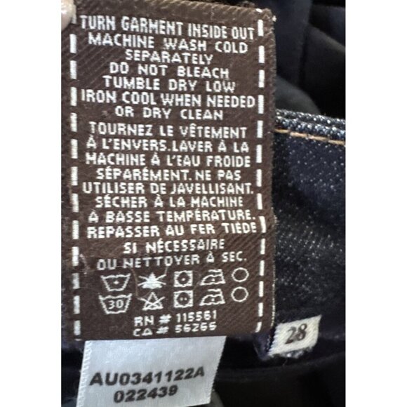 Size 28 7 For All Mankind Women’s Skinny Ankle Jeans Stretchy Dark Wash - Picture 4 of 9